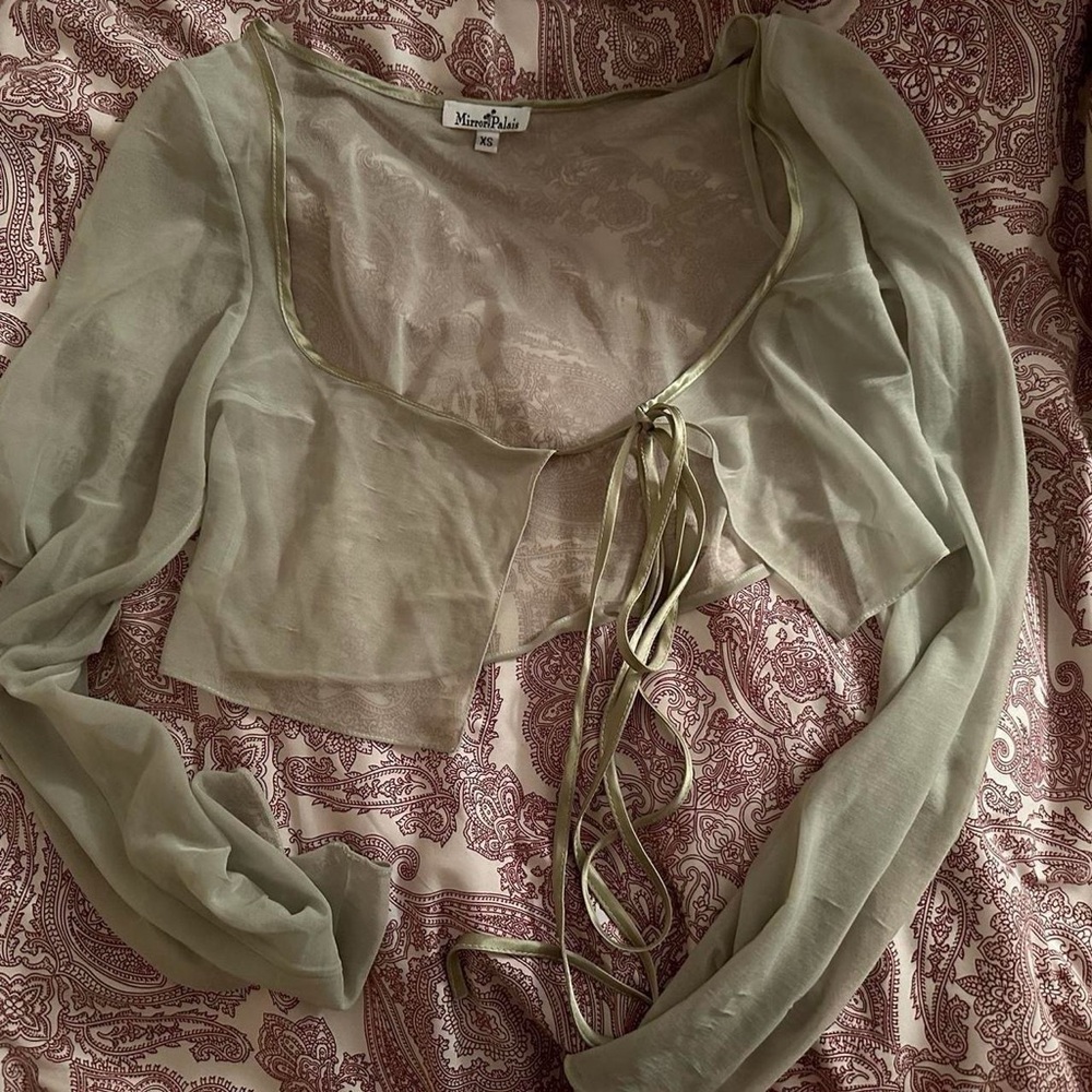 Mirror Palais Sheer Pistachio Corset Cover